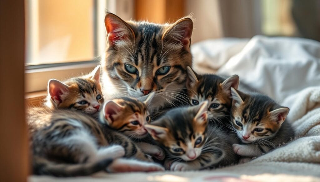 mother cat and kittens mother cat and kittens