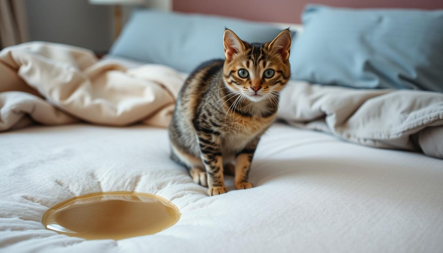 Why Does My Cat Pee On My Bed Stop This Behavior