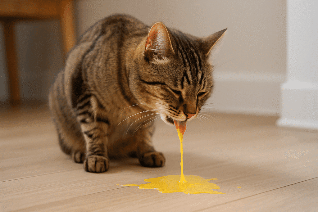 Cat Vomiting Yellow Liquid: Causes, Treatment, and When to Worry cat vomiting yellow liquid