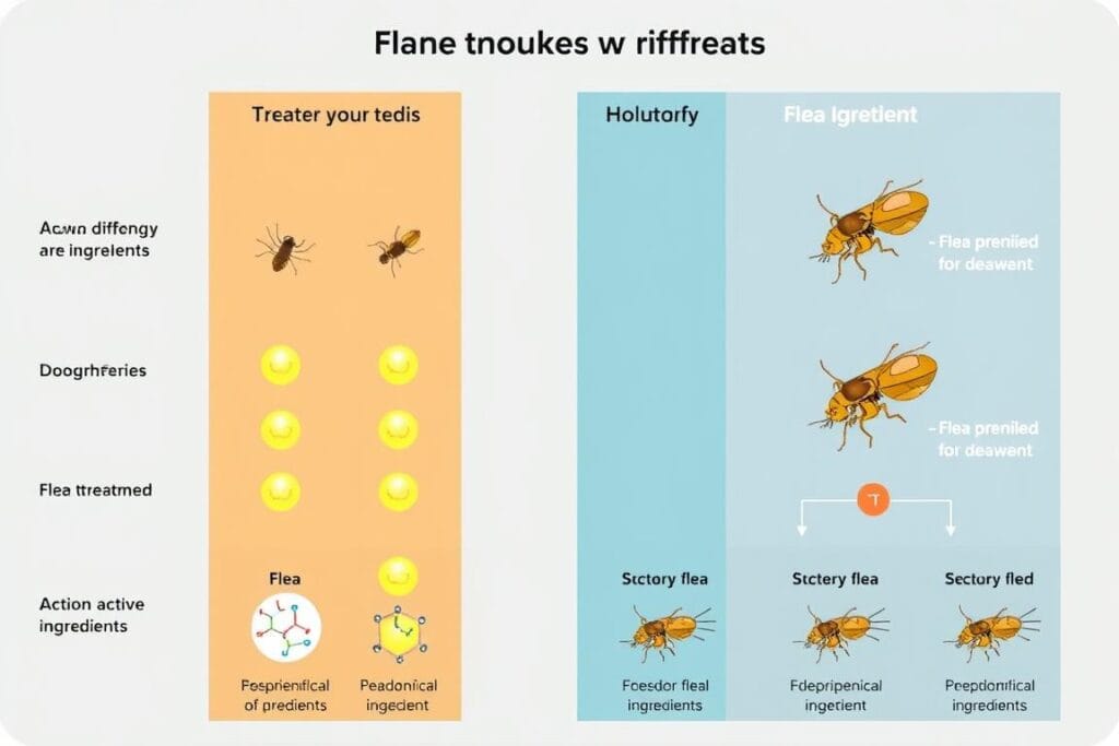 Different flea treatment mechanisms of action comparison Different flea treatment mechanisms of action comparison