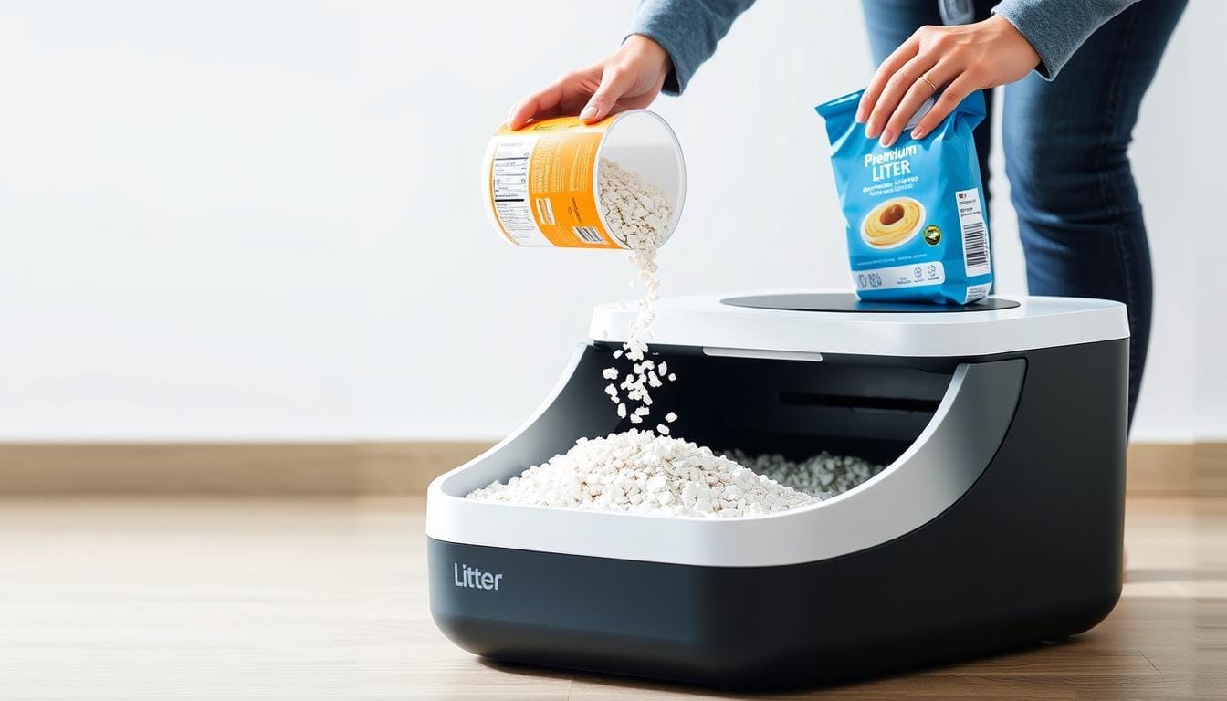 Best Cat Litter for Litter Robot: What Actually Works Litter Robot 4 with compatible cat litter being poured in