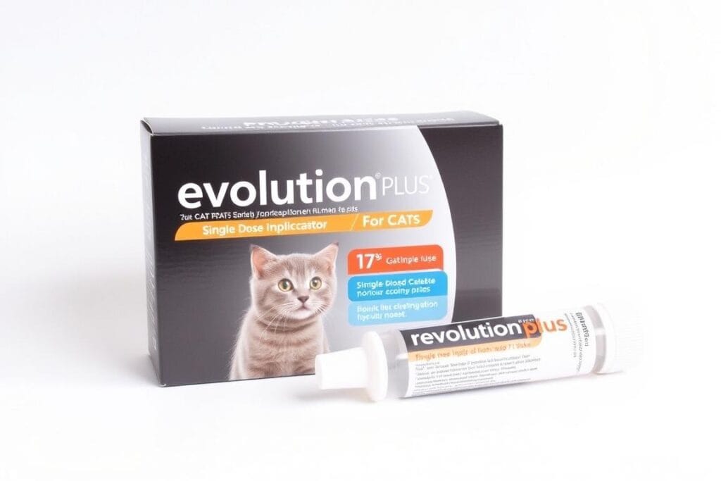 Revolution Plus topical treatment for cats with packaging and applicator Revolution Plus topical treatment for cats with packaging and applicator