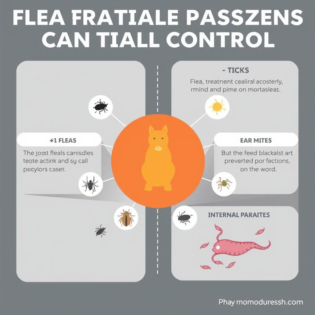 Spectrum of parasites controlled by comprehensive flea treatments Spectrum of parasites controlled by comprehensive flea treatments