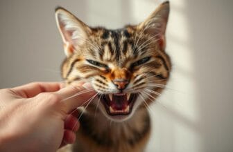cat bites when petted