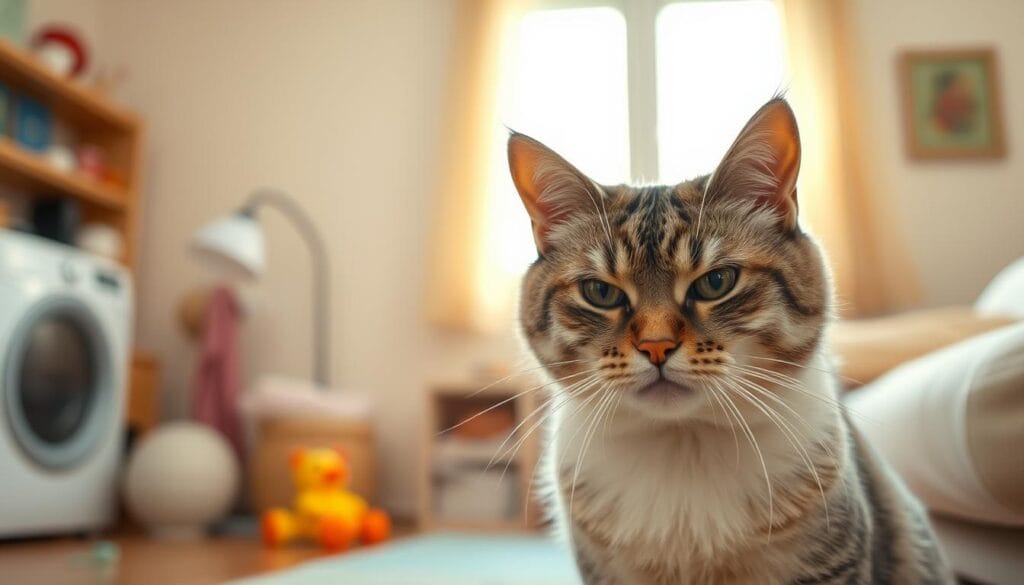 feline stress triggers cat peeing on my bed