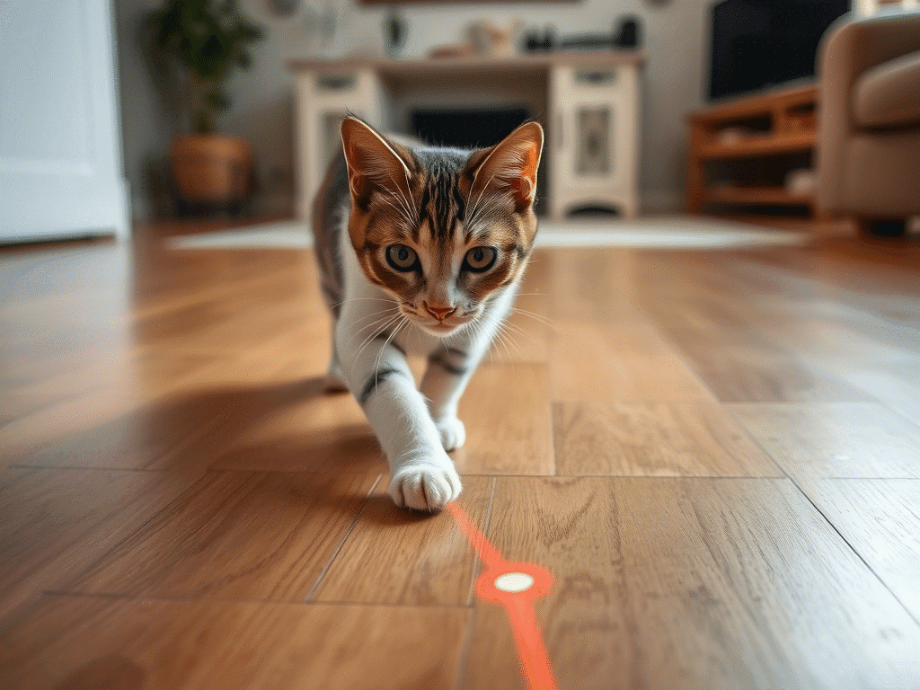 Cat Exercise with Laser Pointer laser pointer safety