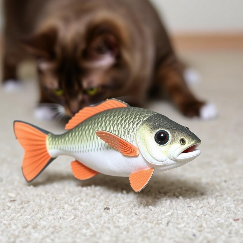 Pawaboo Electric Flopping Fish motion-activated cat toy that moves like a real fish Pawaboo Electric Flopping Fish motion-activated cat toy that moves like a real fish